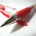 Red editing pen
